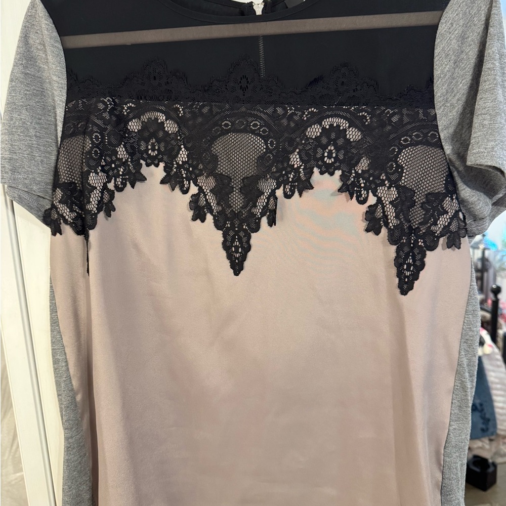 Apt. 9 Black and Gray Top